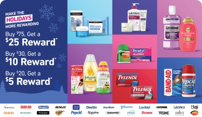 kenvue holiday rebate – buy $75 get $25, buy $30 get $10, or buy $20 get $5, valid 11/01–12/27/25