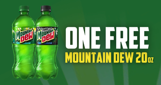 free mountain dew 20 oz coupon offer
