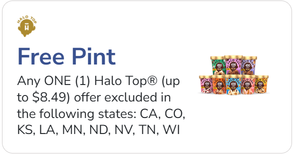 halo top free pint coupon offer