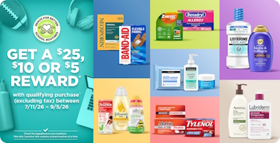 back to school reward offer with participating health, beauty, and personal care products